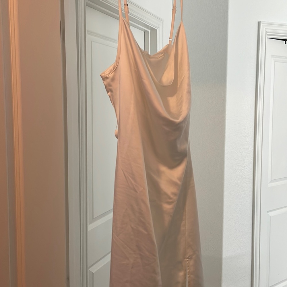 NWT white slip midi dress